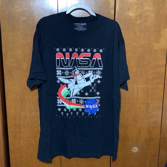 FIFTHSUN- NASA SNOWMAN ⛄️ T-SHIRT. NEW NEVER BEEN WORN. (XXL) - Picture 6 of 9